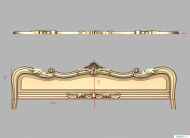 Headboard (Footboard version 1, SK_0502) 3D models for cnc